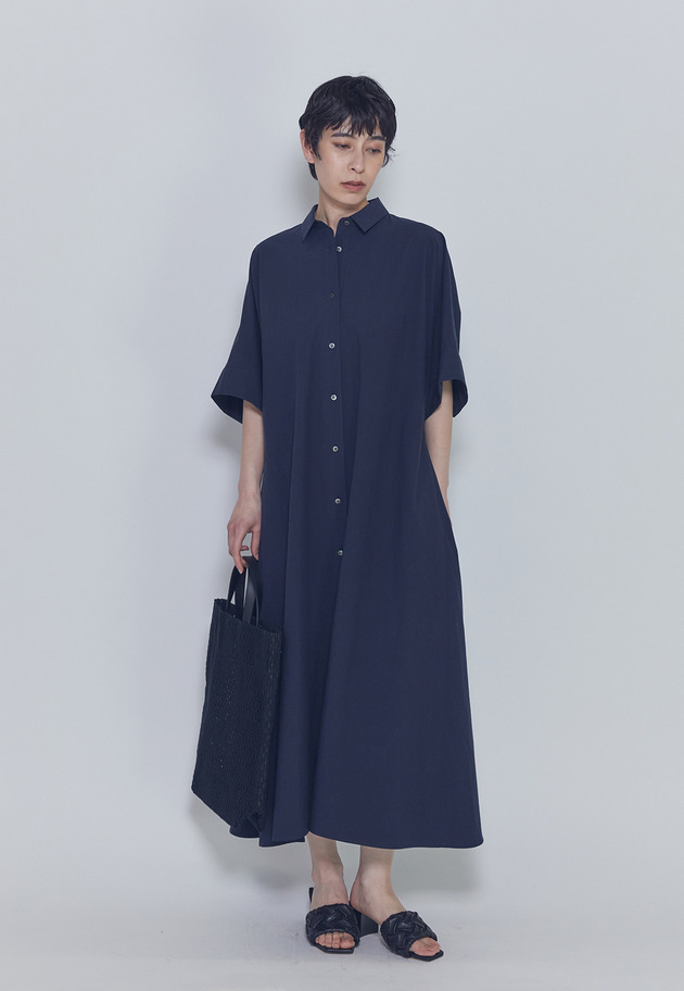 ドルマンスリーブシャツワンピース 詳細画像 Navy 2