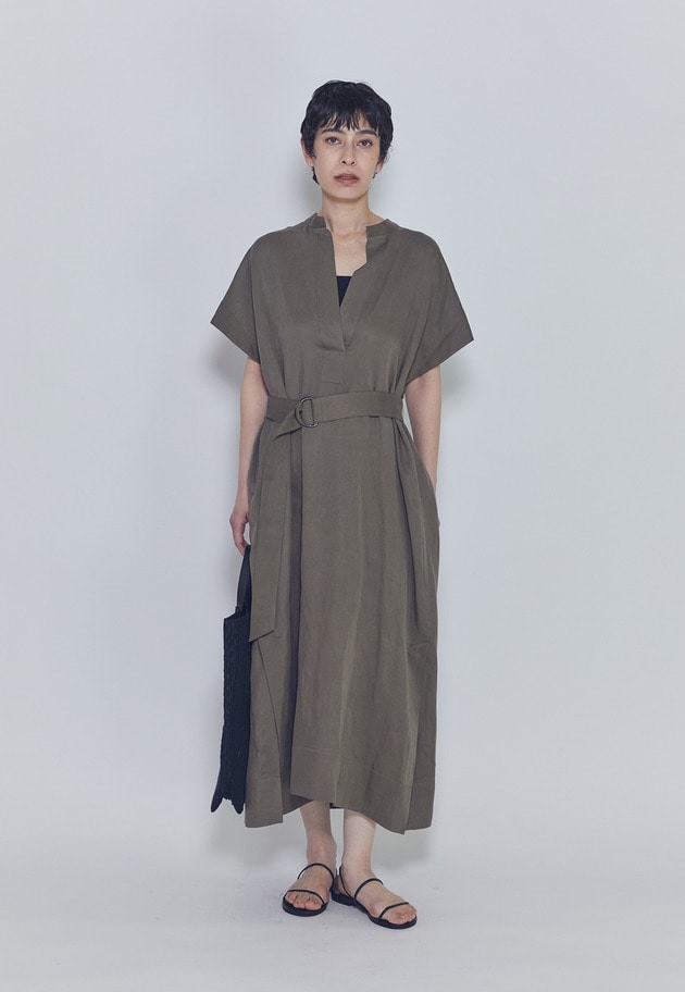 【予約・追加】テンセルリネンカフタンワンピース 詳細画像 Mocha 1