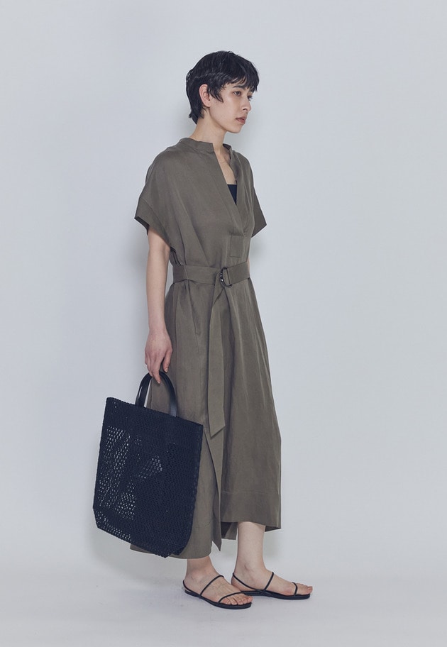 【予約・追加】テンセルリネンカフタンワンピース 詳細画像 Mocha 2