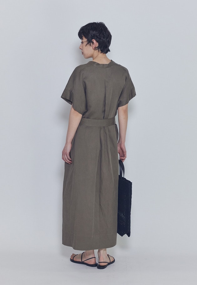 【予約・追加】テンセルリネンカフタンワンピース 詳細画像 Mocha 3