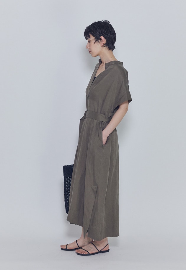 【予約・追加】テンセルリネンカフタンワンピース 詳細画像 Mocha 4