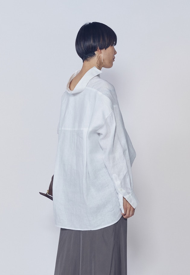【リニューアル】ウォッシュリネンシャツ 詳細画像 Offwhite 4