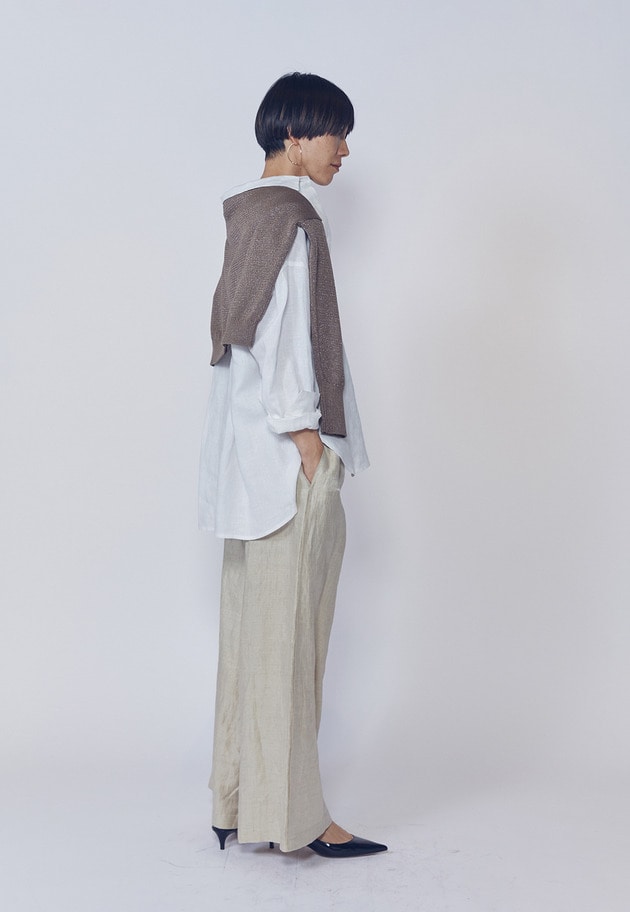 【リニューアル】ウォッシュリネンシャツ 詳細画像 Offwhite 8