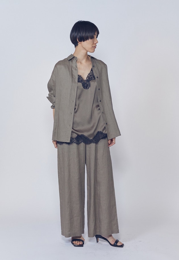 【リニューアル】ウォッシュリネンシャツ 詳細画像 Mocha 2