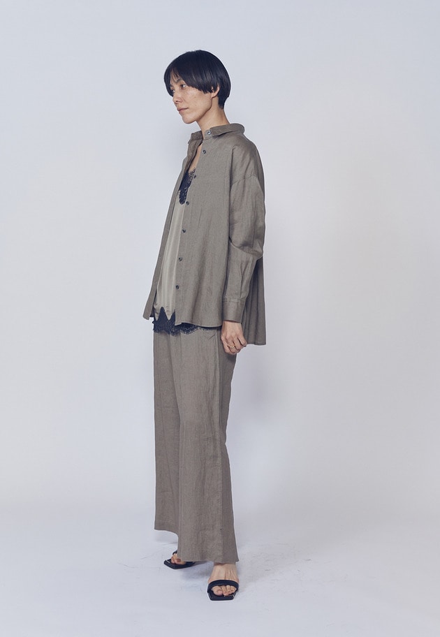 【リニューアル】ウォッシュリネンシャツ 詳細画像 Mocha 4