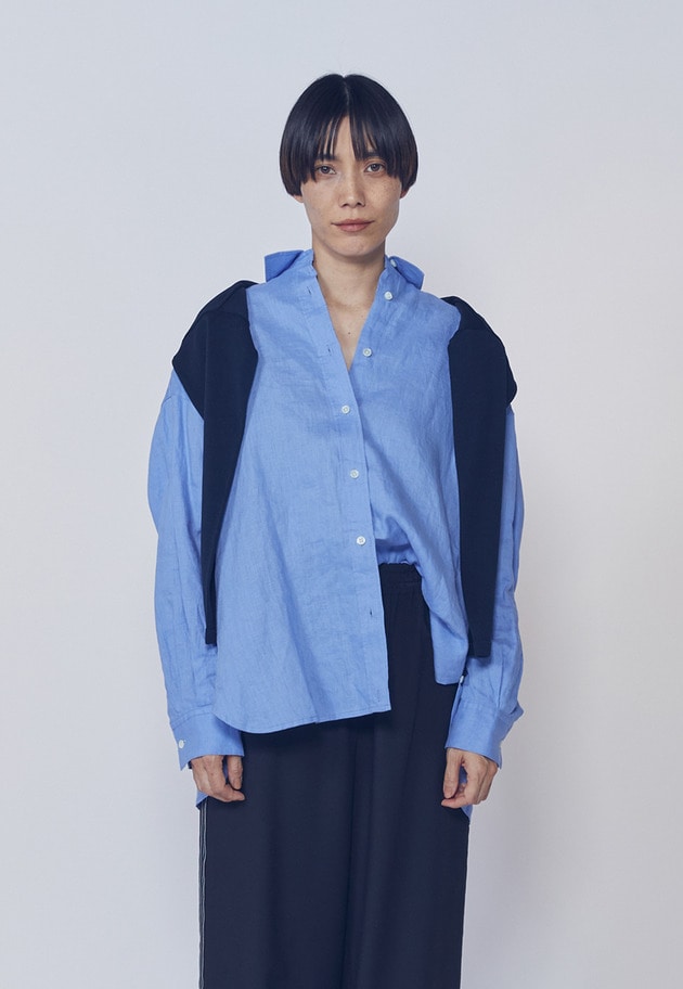 【リニューアル】ウォッシュリネンシャツ 詳細画像 Sax 1