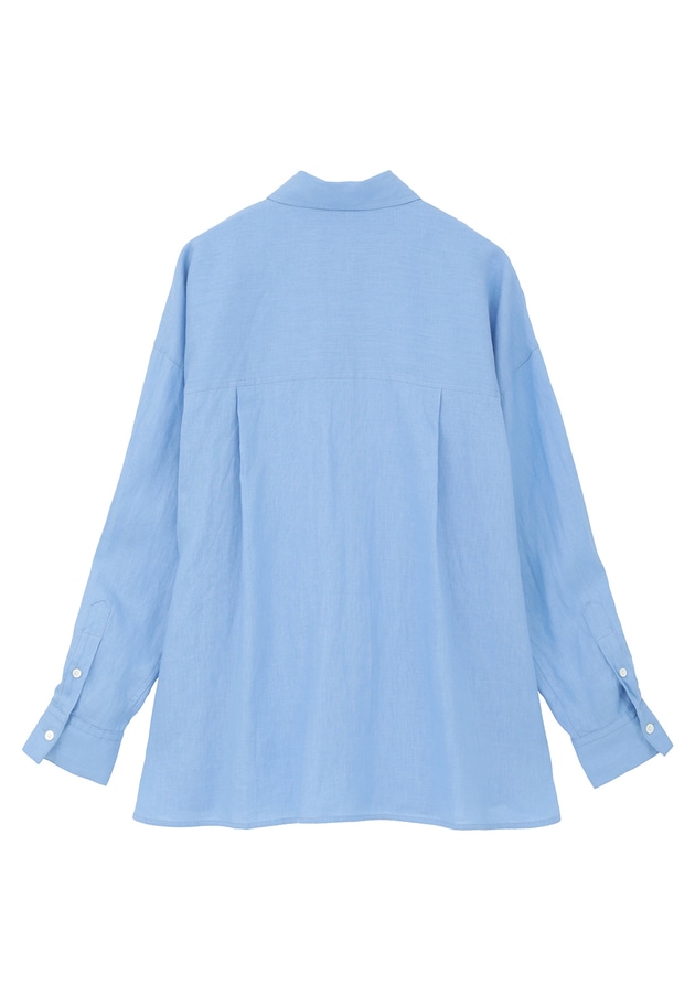 【予約・リニューアル】ウォッシュリネンシャツ 詳細画像 Sax 12