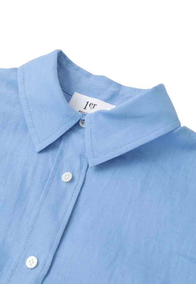 【予約・リニューアル】ウォッシュリネンシャツ 詳細画像 Sax 13