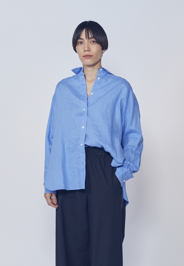 【リニューアル】ウォッシュリネンシャツ 詳細画像 Sax 5