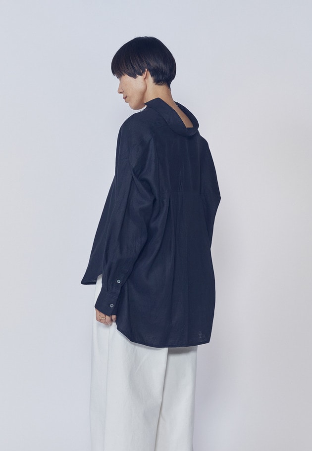 【リニューアル】ウォッシュリネンシャツ 詳細画像 Black 2