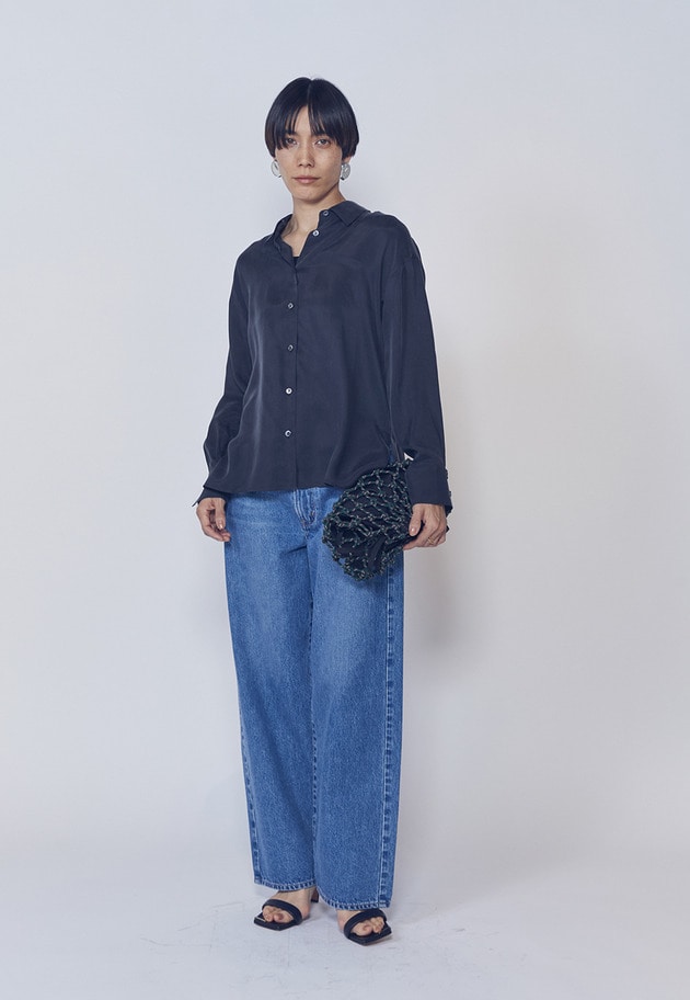 【新色】キュプラフィブリルレギュラーカラーシャツ 詳細画像 Black 3