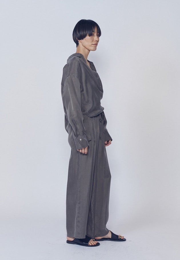 【新色】キュプラフィブリルレギュラーカラーシャツ 詳細画像 Khaki 4