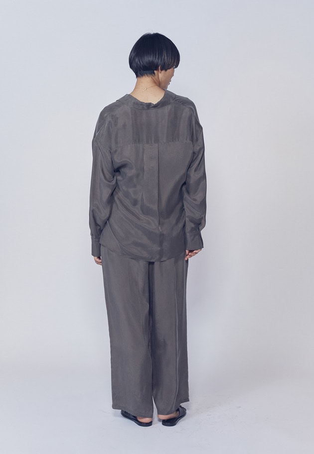 【新色】キュプラフィブリルレギュラーカラーシャツ 詳細画像 Khaki 5