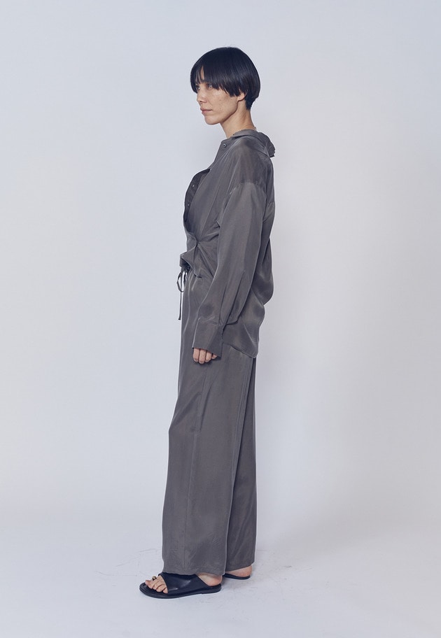 【新色】キュプラフィブリルレギュラーカラーシャツ 詳細画像 Khaki 6