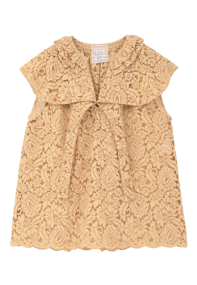 【予約】フラワーレースケープブラウス 詳細画像 Camel 11