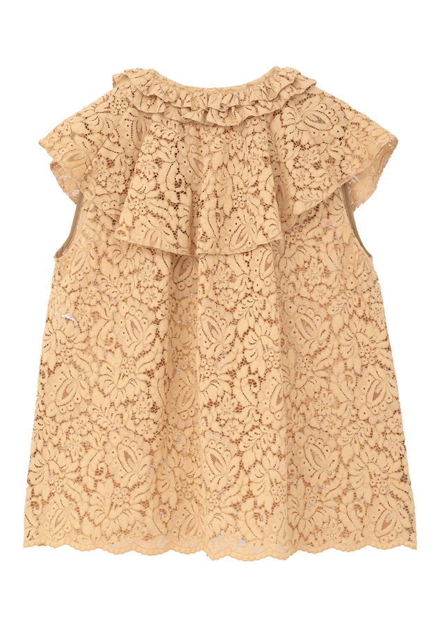 【予約】フラワーレースケープブラウス 詳細画像 Camel 12