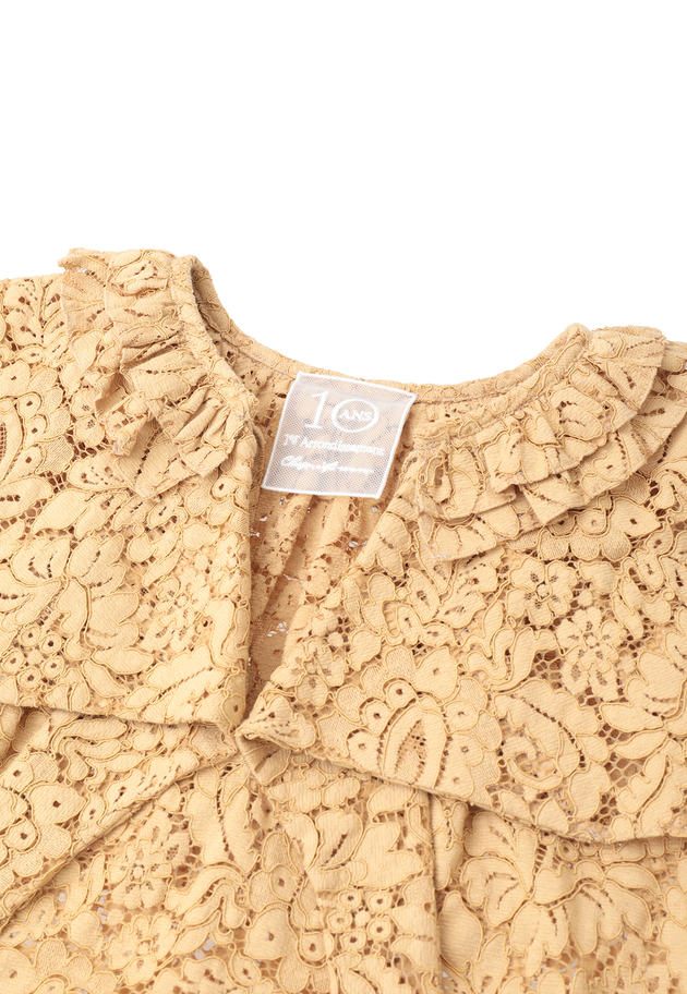 【予約】フラワーレースケープブラウス 詳細画像 Camel 13