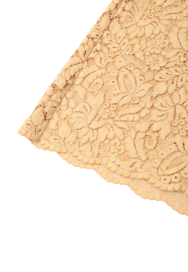 【予約】フラワーレースケープブラウス 詳細画像 Camel 15