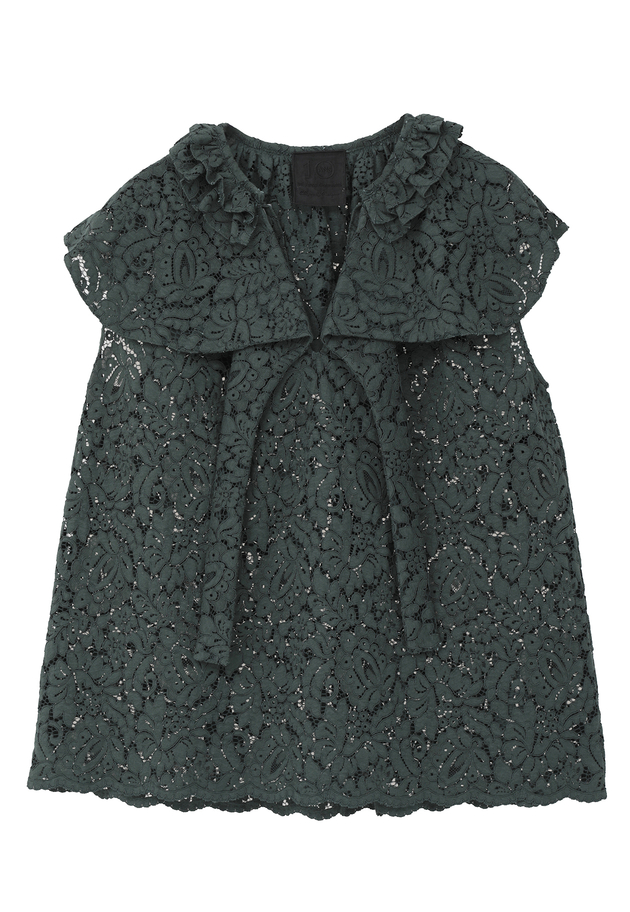 【予約】フラワーレースケープブラウス 詳細画像 Green 11