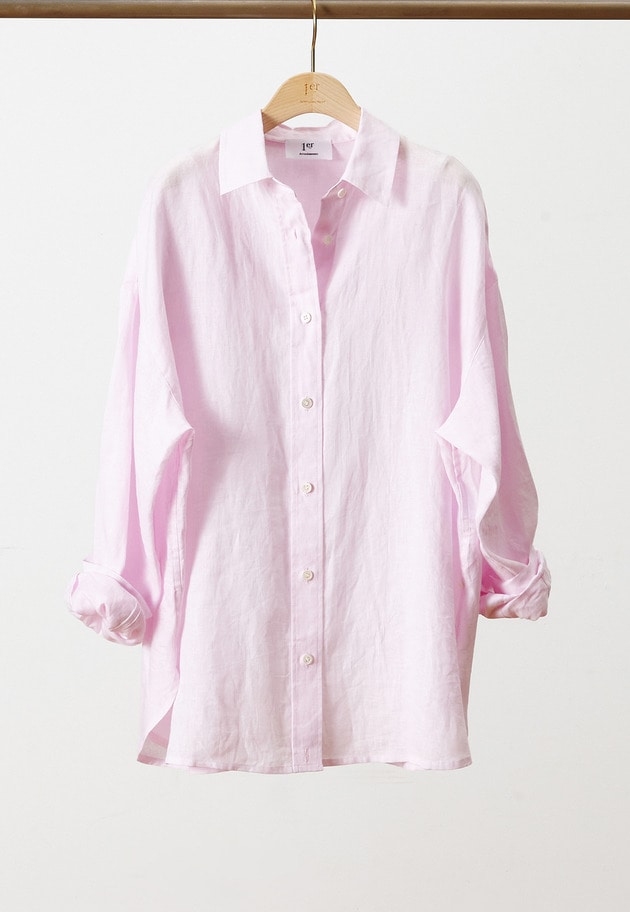 60リネンシャツ 詳細画像 Pink 1