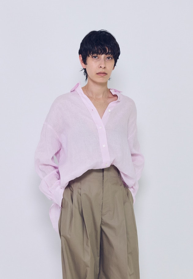 60リネンシャツ 詳細画像 Pink 5