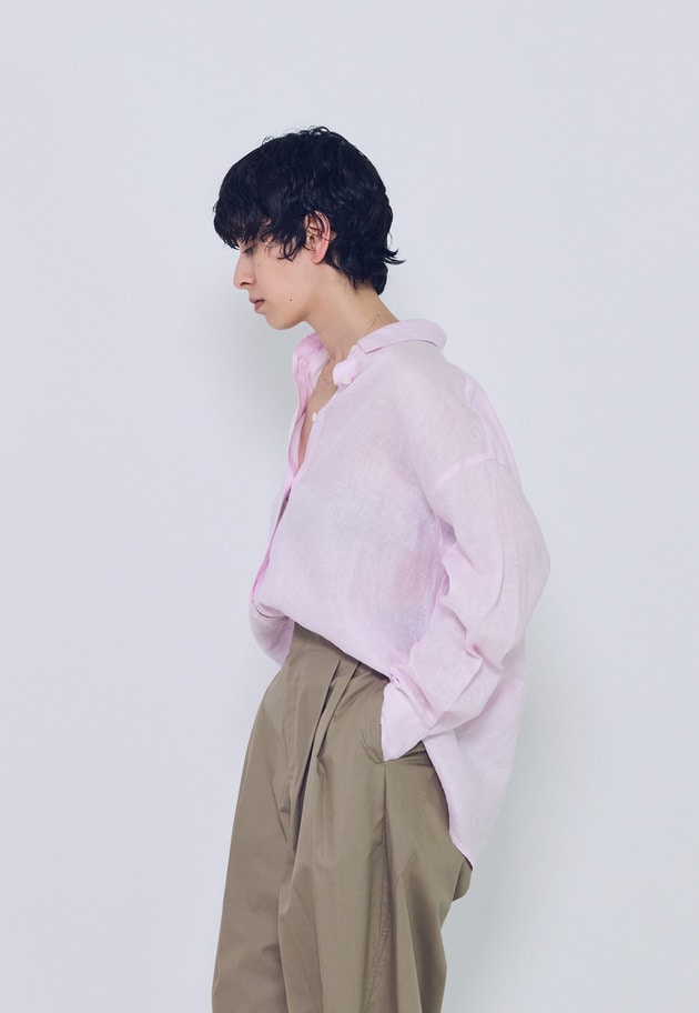 60リネンシャツ 詳細画像 Pink 6