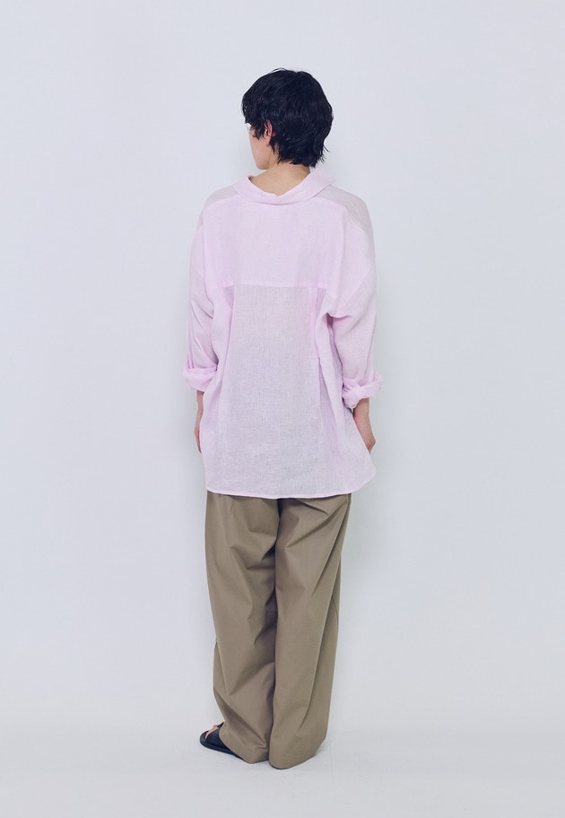 60リネンシャツ 詳細画像 Pink 8