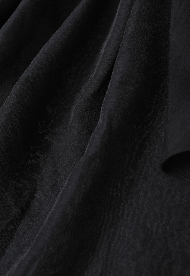 シアーキュプラシルクラッフルブラウス 詳細画像 Black 12