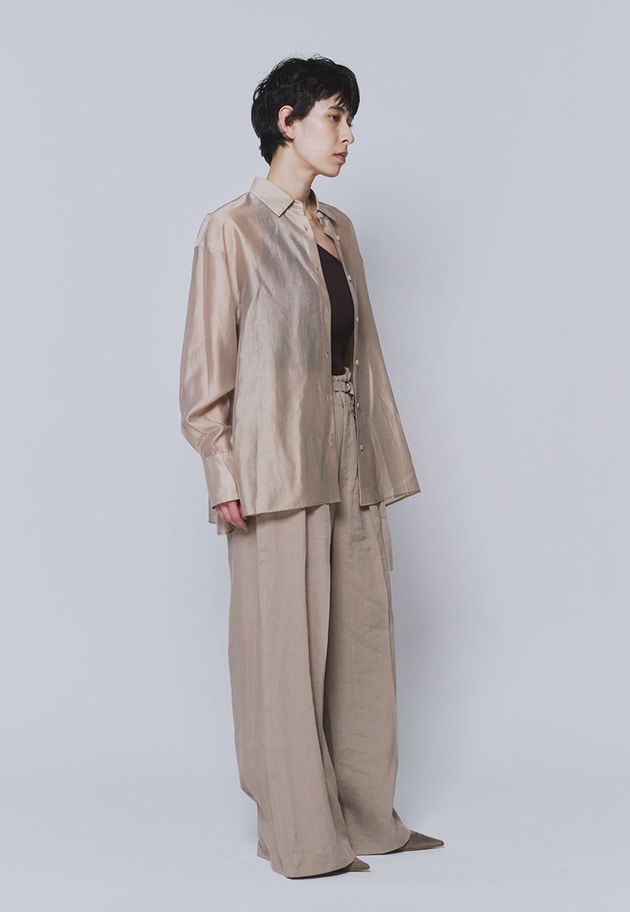 シアーテンセルシャツ 詳細画像 Beige 3