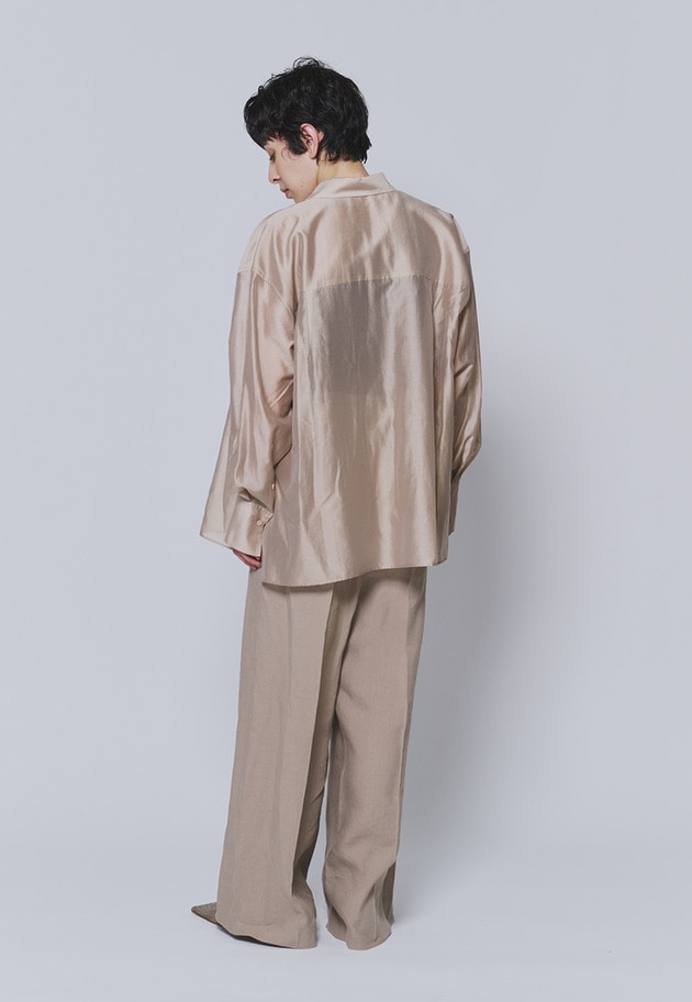 シアーテンセルシャツ 詳細画像 Beige 4