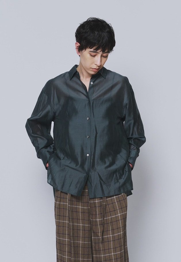 シアーテンセルシャツ 詳細画像 Green 1