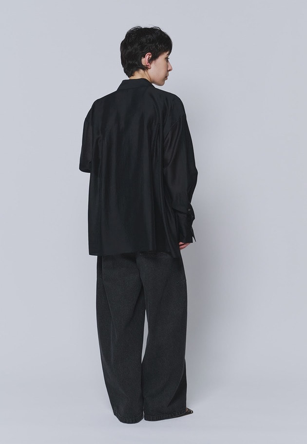 シアーテンセルシャツ 詳細画像 Black 4