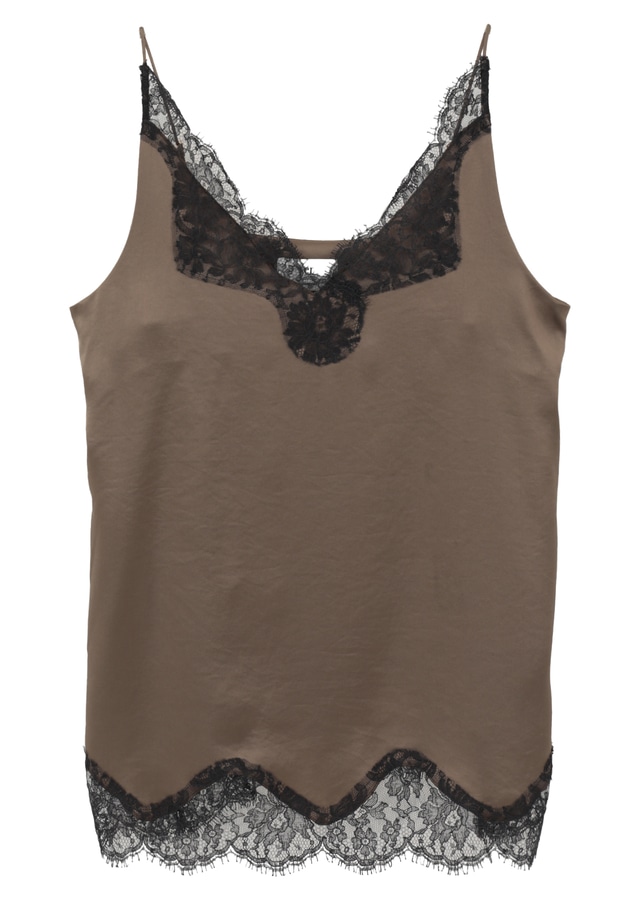 【追加】レースサテンキャミソール 詳細画像 Mocha 11