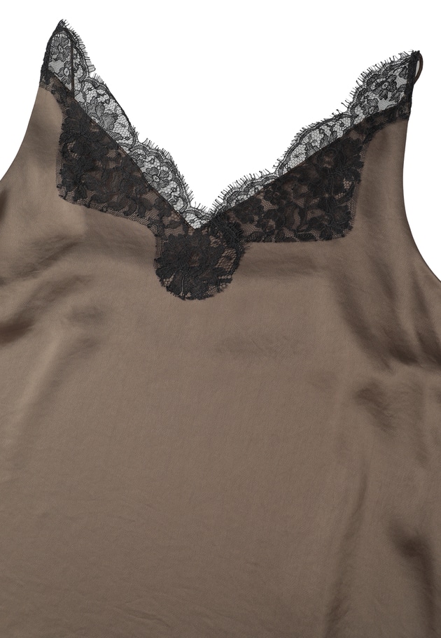 【追加】レースサテンキャミソール 詳細画像 Mocha 13