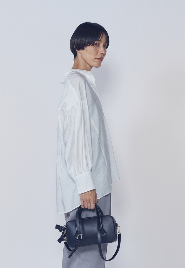 モダールナイロンシルクスキッパーブラウス 詳細画像 Offwhite 2