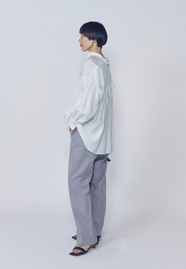 モダールナイロンシルクスキッパーブラウス 詳細画像 Offwhite 5