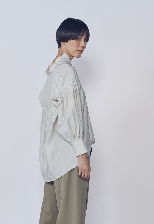 モダールナイロンシルクスキッパーブラウス 詳細画像 Beige 2