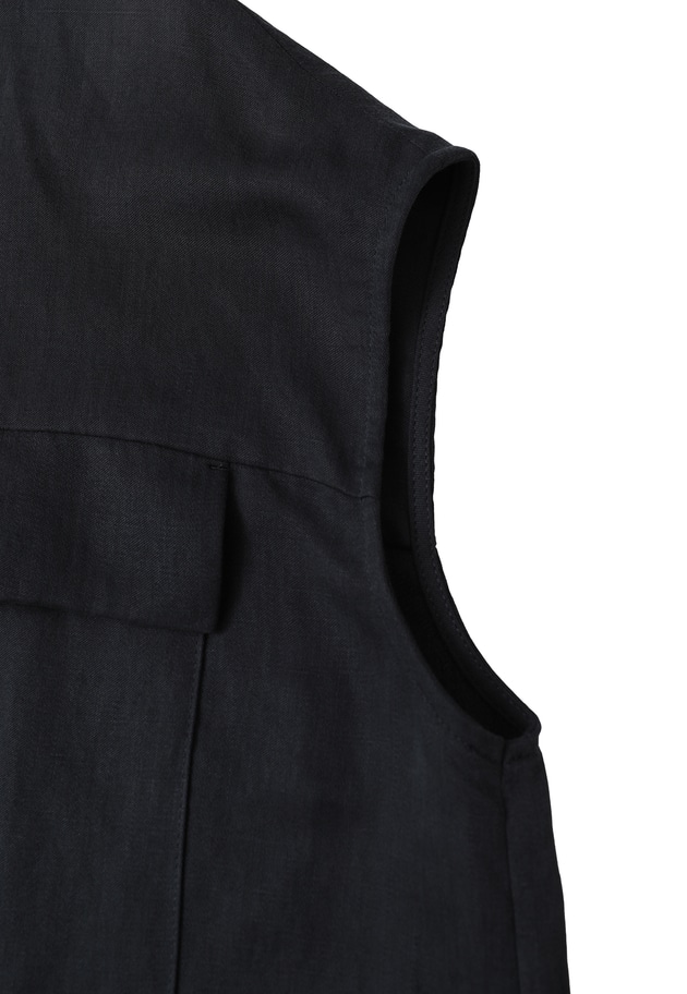 テンセルリネンノースリーブシャツ 詳細画像 Navy 16