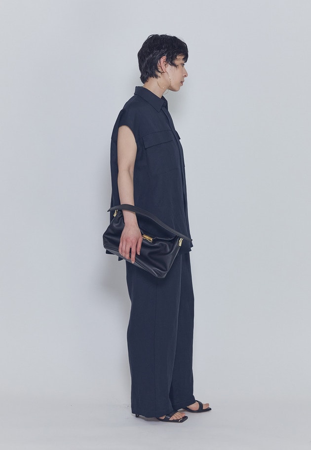 【予約】テンセルリネンノースリーブシャツ 詳細画像 Navy 4