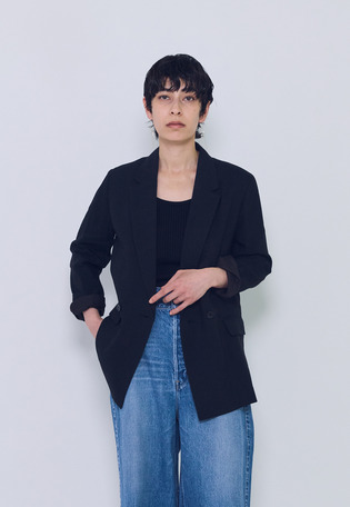 リネンビスコースジャケット