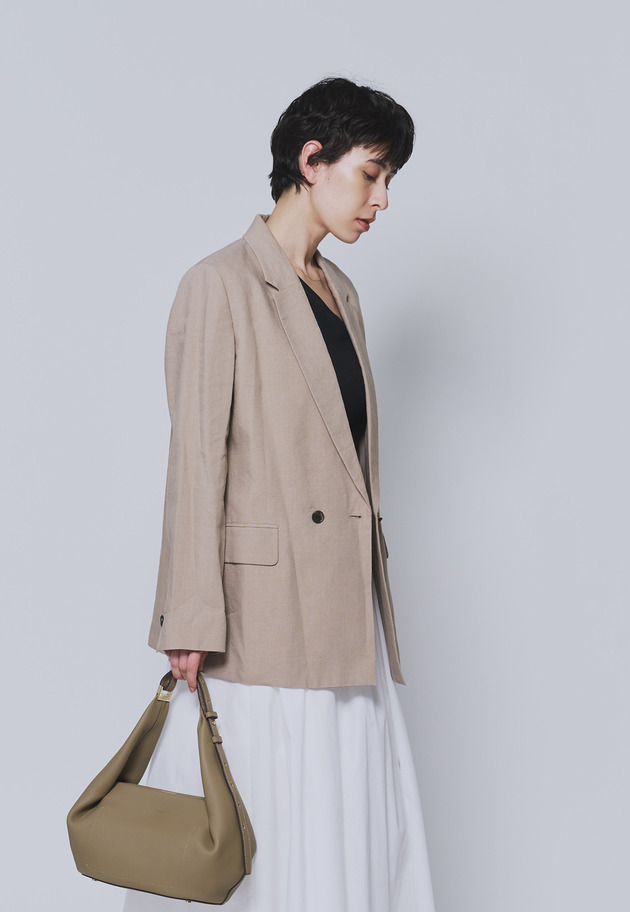 【予約】リネンビスコースジャケット 詳細画像 Beige 2