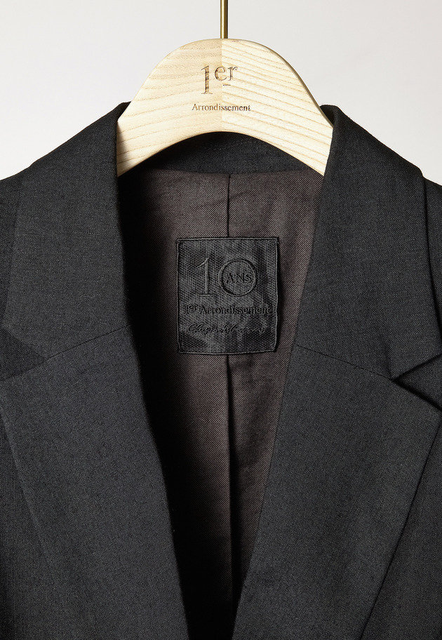 【予約】リネンビスコースジャケット 詳細画像 Black 3