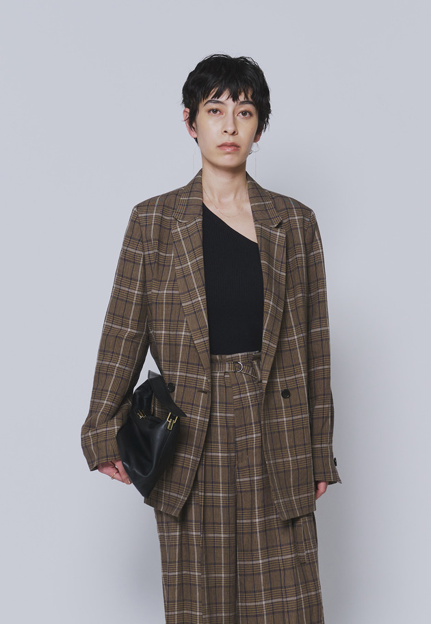 【予約】リネンビスコースジャケット 詳細画像 Check 1