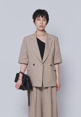 リネンビスコースジャケット