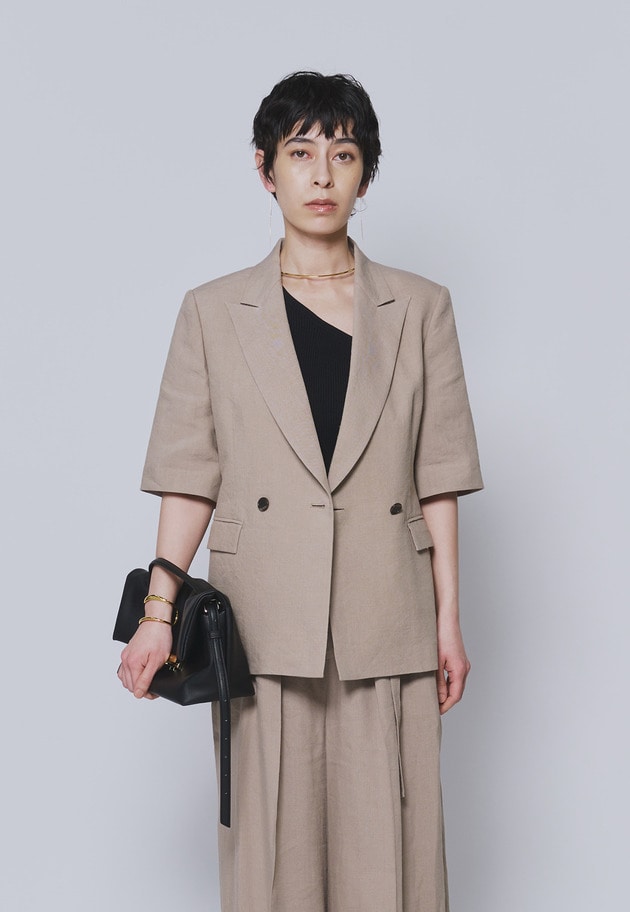 リネンビスコースジャケット 詳細画像 Camel 1