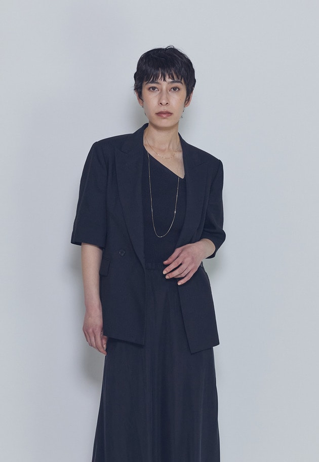 リネンビスコースジャケット 詳細画像 Black 1