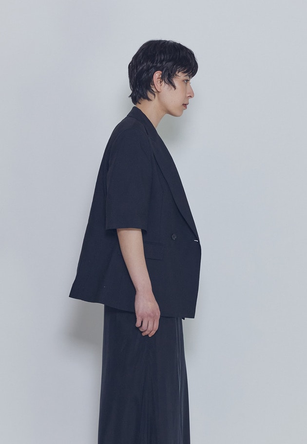 リネンビスコースジャケット 詳細画像 Black 2