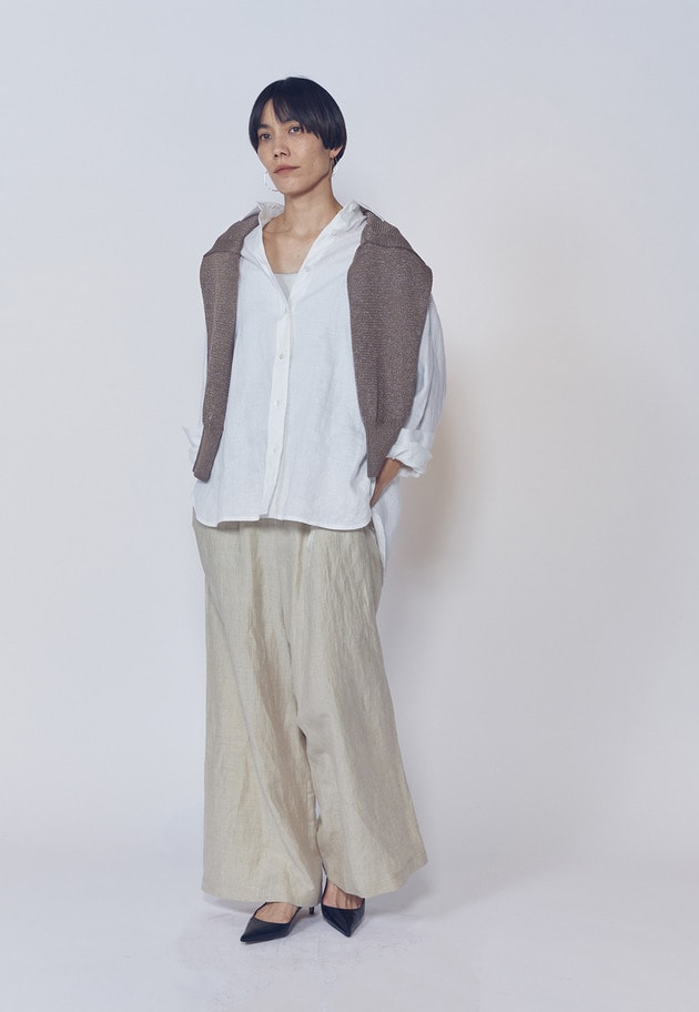 リネングロスワッシャーイージーパンツ 詳細画像 Gold 3