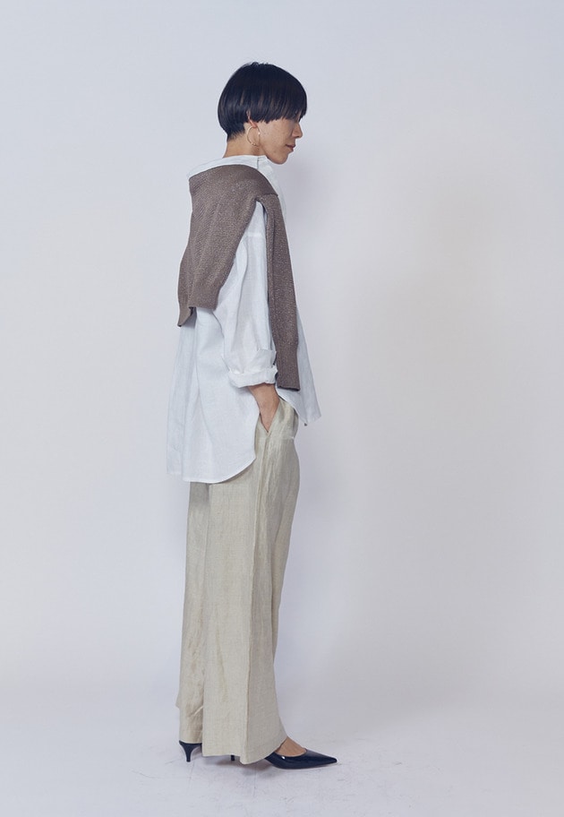 リネングロスワッシャーイージーパンツ 詳細画像 Gold 4