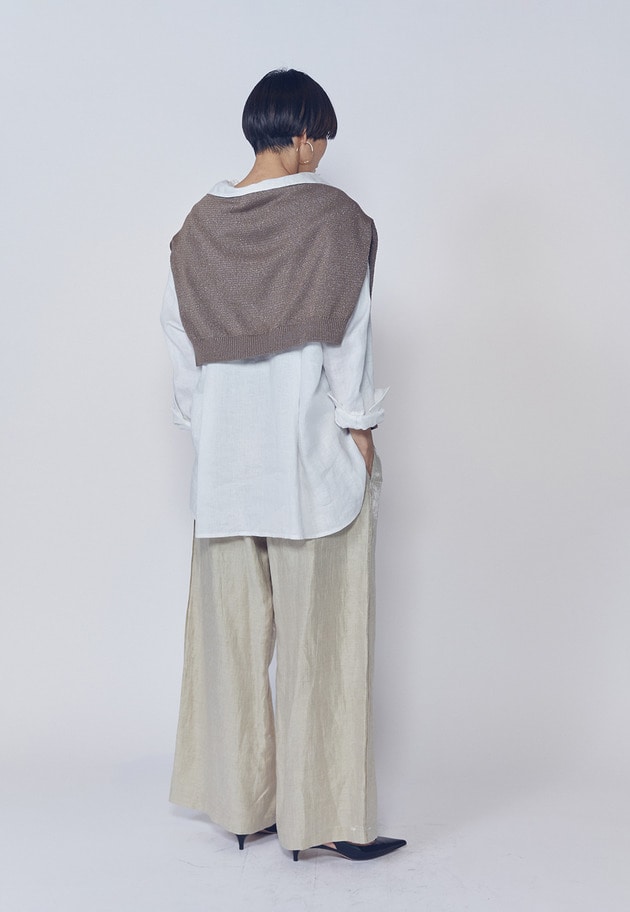 リネングロスワッシャーイージーパンツ 詳細画像 Gold 5